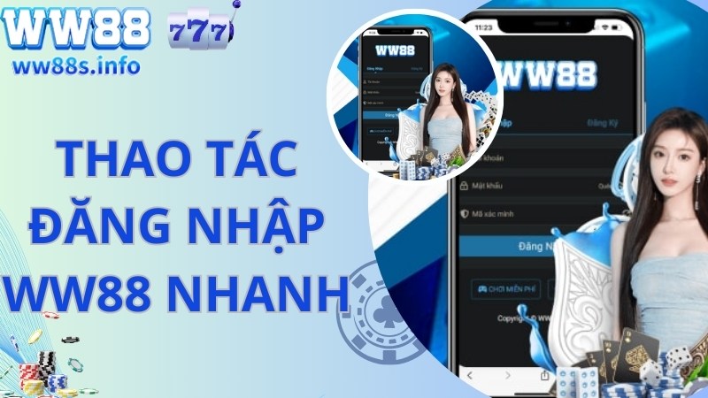 Chọn đăng nhập WW88 để bắt đầu quy trình 